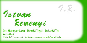 istvan remenyi business card